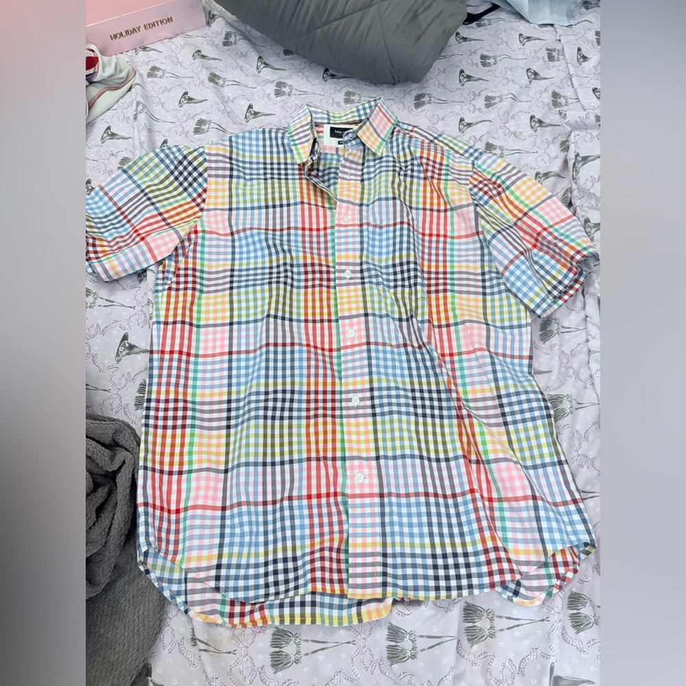 Eden Park Colorful Plaid Men's Casual Shirt. Size Large.